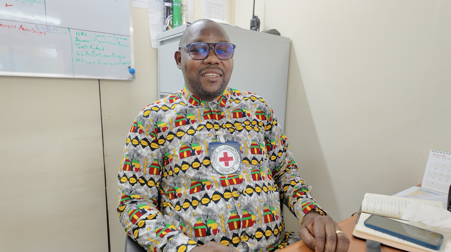 Papy Lunduluka Nyimbata, ICRC hospital project manager at Juba Military Hospital, speaks during an interview at Juba Military Hospital in Juba, South Sudan, on August 21, 2026. /CGTN Africa's David Mbewa