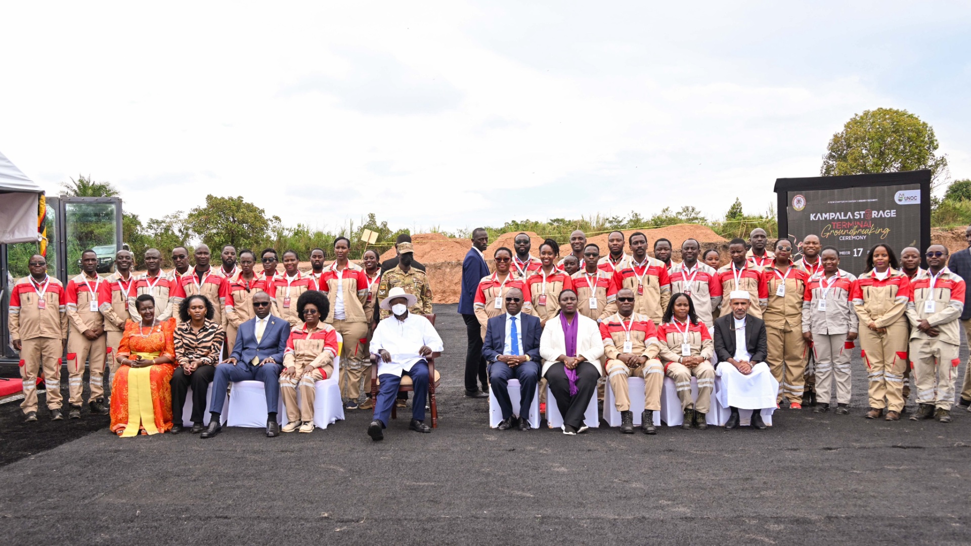 Ugandan President Yoweri Museveni presided over the groundbreaking ceremony for the over-$300-million Kampala Storage Terminal in Uganda on September 17. /Uganda Presidency