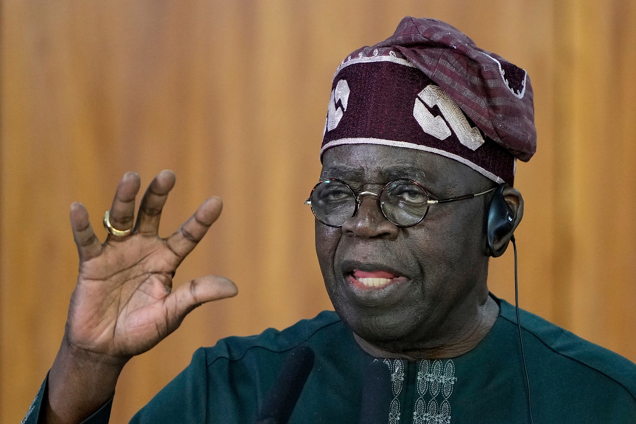 Nigerian President Bola Tinubu at the Planalto presidential palace in Brasilia, August 25, 2025. /CFP