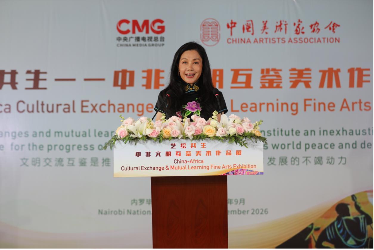 Song Jianing, Director of the CMG Africa Bureau, delivers remarks at the opening ceremony in Nairobi, Kenya, on September 22, 2026. /CMG Africa