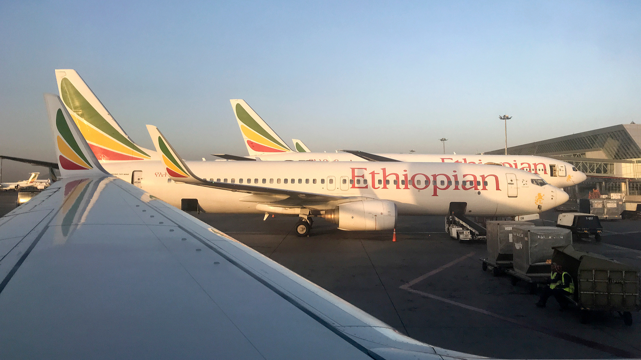 Ethiopian Airlines planes parked at Bole International Airport In Addis Ababa, Ethiopia, February 11, 2019. /CFP