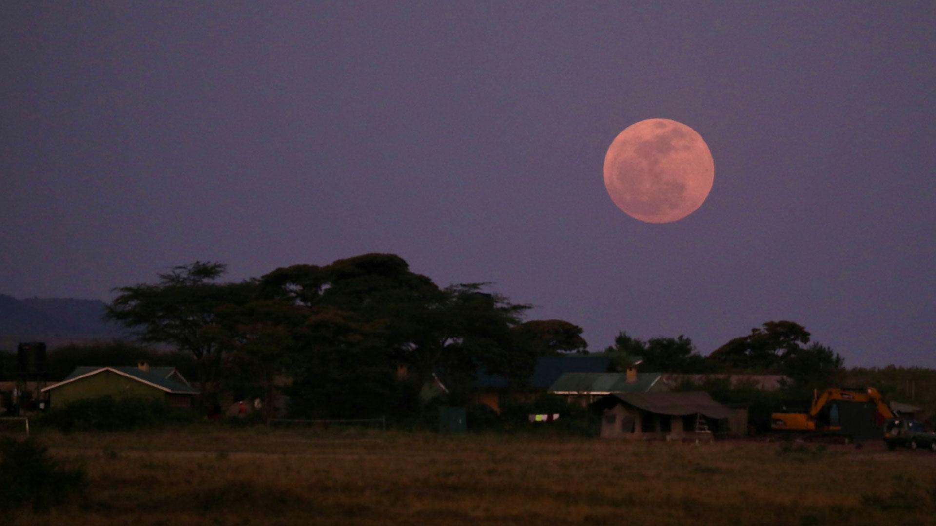 A “supermoon” appears in the night sky over the Maasai Mara National Reserve, Kenya, August 19, 2024. /VCG