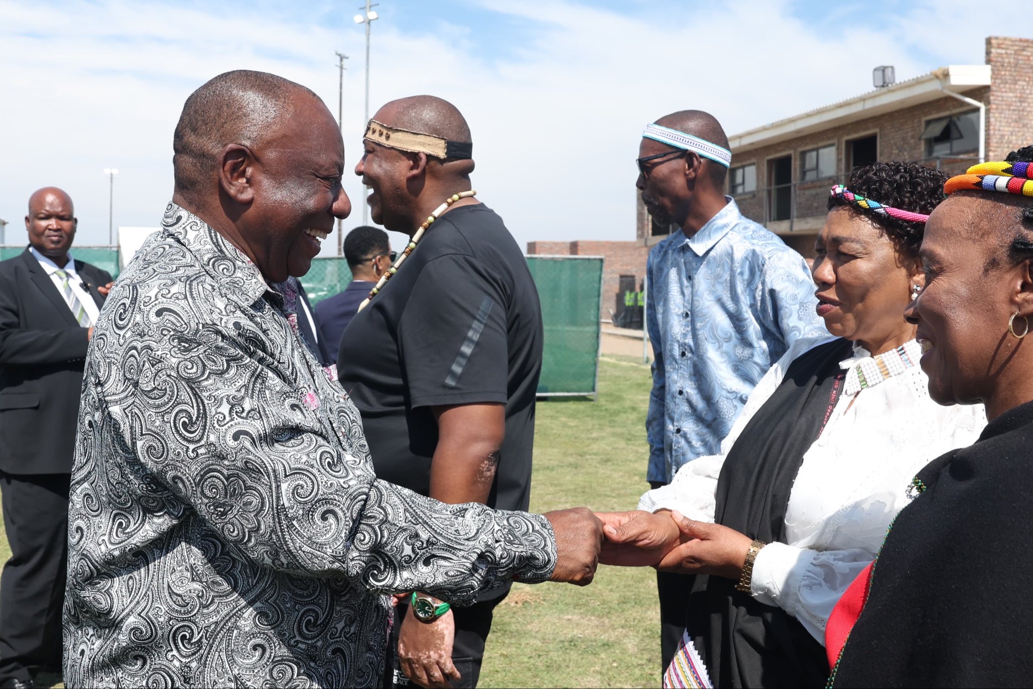 South African President Cyril Ramaphosa arrives at Bongolethu Stadium in Oudtshoorn, Western Cape, South Africa, on September 24, 2026, where he led the 2026 National Heritage Day celebrations. /South African Presidency