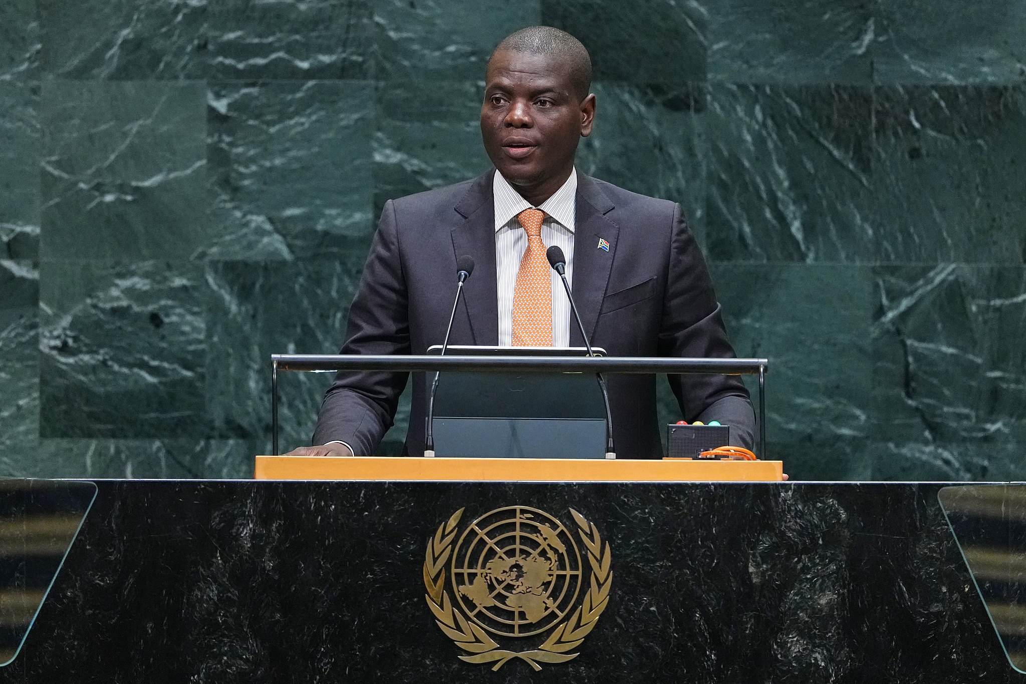 South Africa's Foreign Minister Ronald Lamola, addresses the 81st session of the UNGA at UN headquarters in New York, September 24, 2026. /VCG