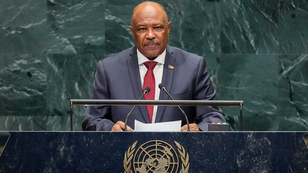 Sudanese Foreign Minister Mohieldin Salim Ahmed Ibrahim addresses the 81st session of the United Nations General Assembly at the UN headquarters in New York, US, September 28, 2026. /VCG