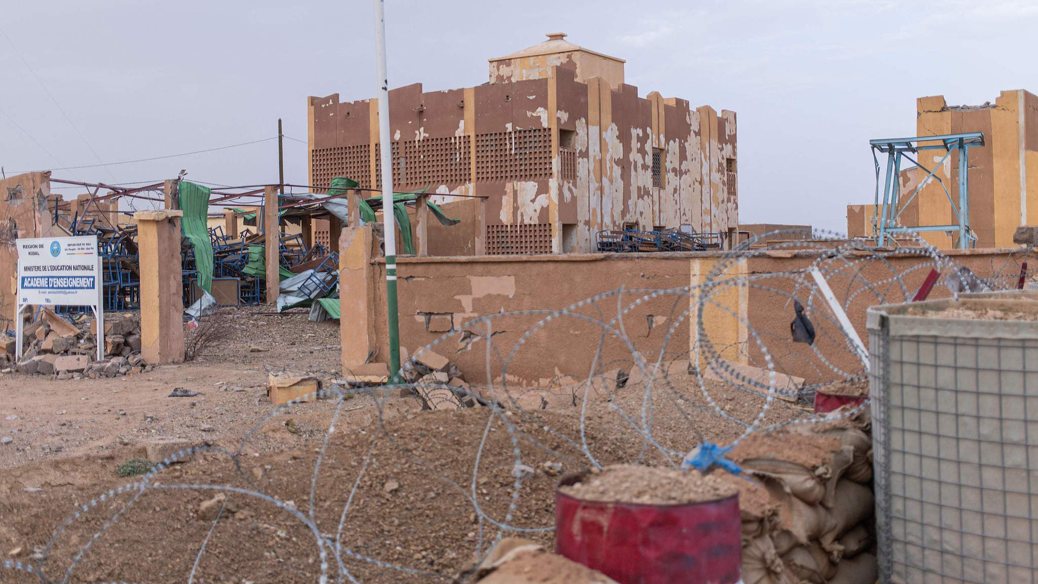 A general view of a damaged school near the Kidal regional headquarters in Kidal, Mali, May 9, 2026. /VCG