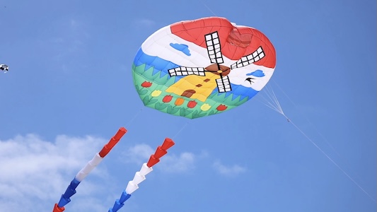 Giant animal-shaped kites, geometric designs and imaginative creations transform the blue sky into a vibrant canvas of colour during the 32nd Cape Town International Kite Festival in Cape Town, South Africa on October 24, 2026. /CMG Africa