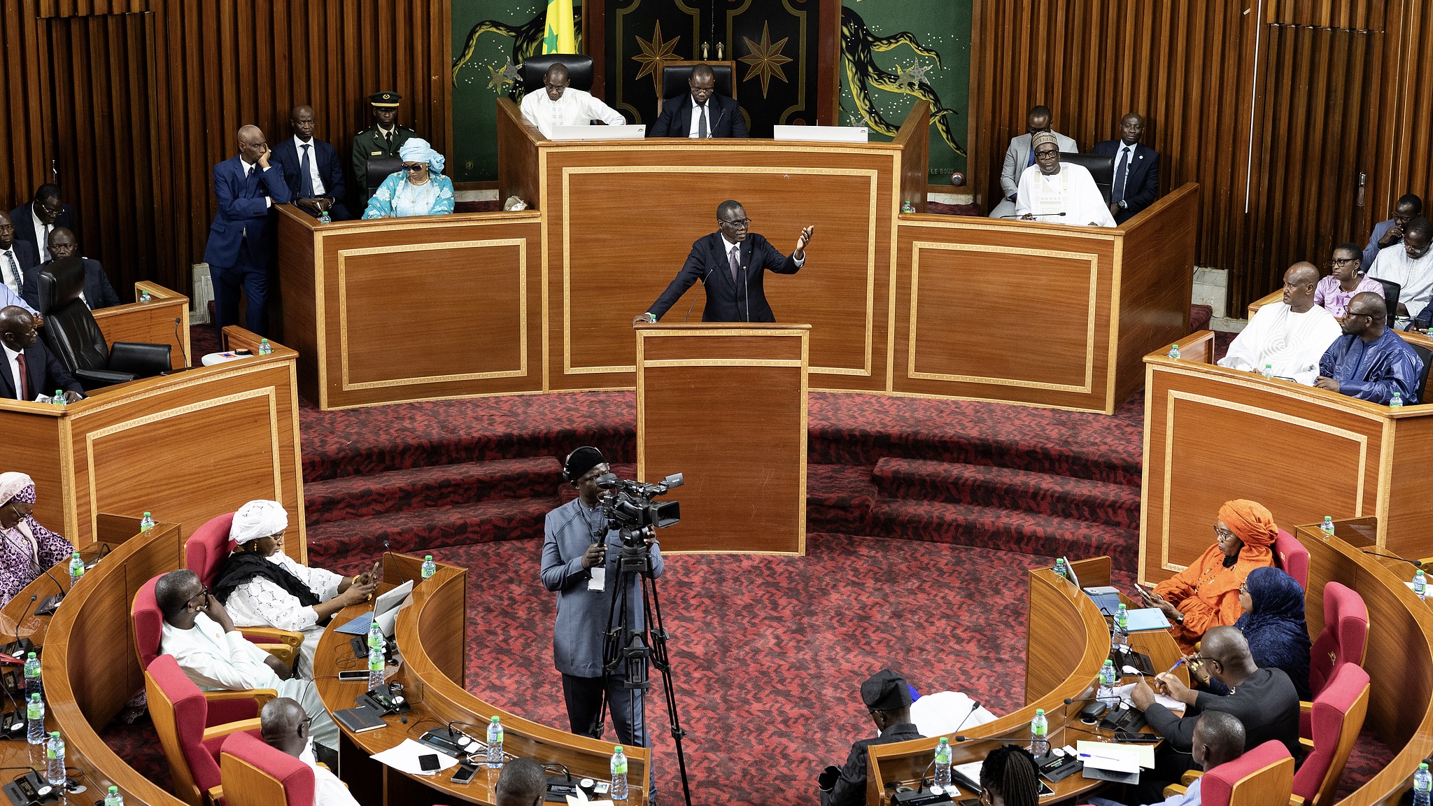 Senegalese Prime Minister Ahmadou Al Aminou Lo delivered his General Policy Statement (DPG) before the National Assembly in Dakar, Senegal, on September 8, 2026. /VCG