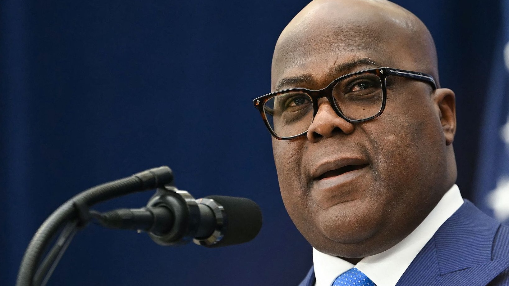 The Democratic Republic of the Congo's President Felix Tshisekedi speaks during signing ceremony hosted by President Donald Trump for a peace deal between Rwanda and the Democratic Republic of the Congo at the United States Institute of Peace in Washington, DC, December 4, 2025. /VCG